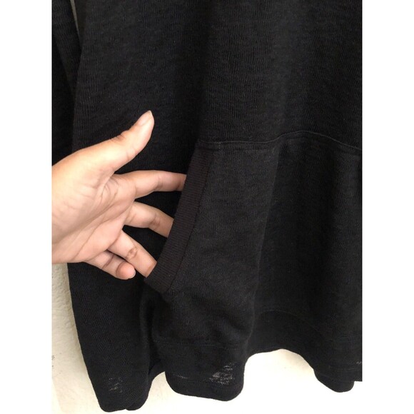 Avenue Leisure Plus 14/16 Black Knit Pullover Sweater Kangaroo Pocket Soft - Picture 3 of 9
